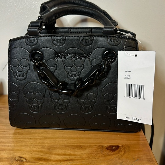 Betsey Johnson Bags Betsey Johnson Black Skulls Purse Poshmark